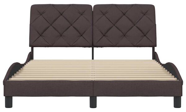 Rám postele bez matrace tmavě hnědá 120 x 200 cm textil 3310590