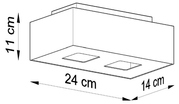 Sollux Lighting Stropní svítidlo MONO 2 černé