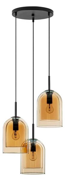 Nova Luce Velor trio E27 skleněné závěsné svítidlo Zlatá