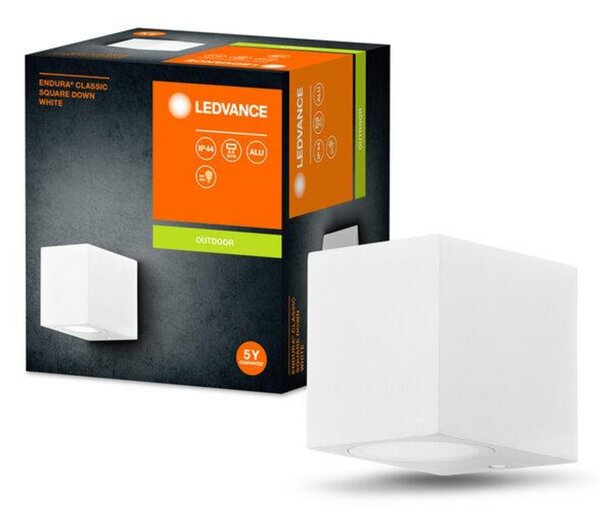LEDVANCE venkovní nástěnné svítidlo ENDURA Classic Square Down bílá 4058075763661