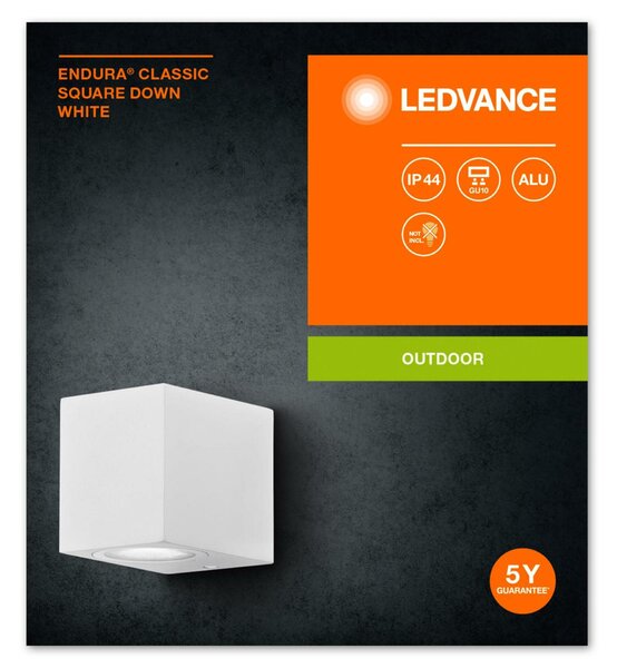 LEDVANCE venkovní nástěnné svítidlo ENDURA Classic Square Down bílá 4058075763661