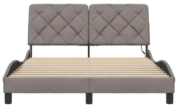 Rám postele s LED bez matrace Taupe 140x190 cm Látka 3310668