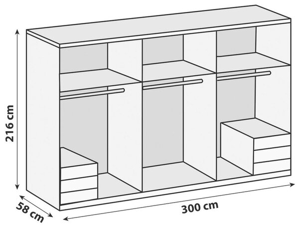 Šatní skříň LEVEL 36 D