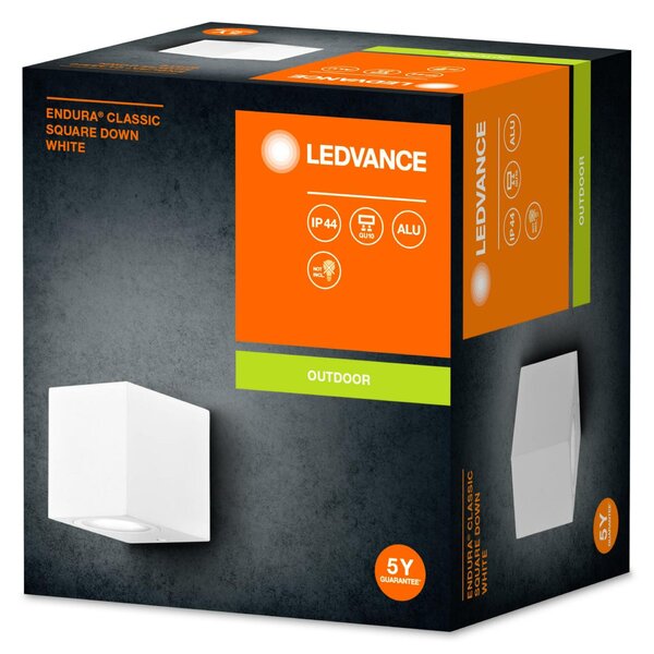 LEDVANCE venkovní nástěnné svítidlo ENDURA Classic Square Down bílá 4058075763661