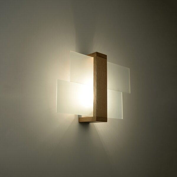 Sollux Lighting Nástěnné svítidlo FENIKS 1 přírodní dřevo