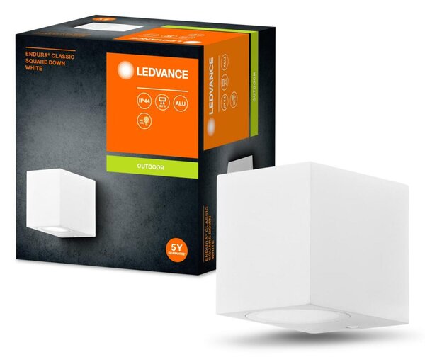 LEDVANCE venkovní nástěnné svítidlo ENDURA Classic Square Down bílá 4058075763661