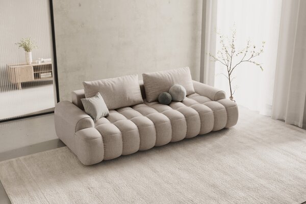 -25 % Dny MOMENTI– Cosmopolitan Design Pískově hnědá rozkládací pohovka Linz 250 cm
