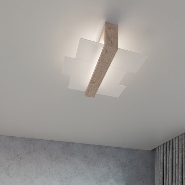 Sollux Lighting Stropní svítidlo FENIKS 2 přírodní dřevo