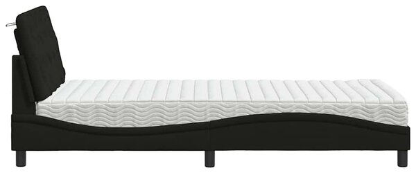 Postel s matrací černá 100 x 200 cm textil 3310722