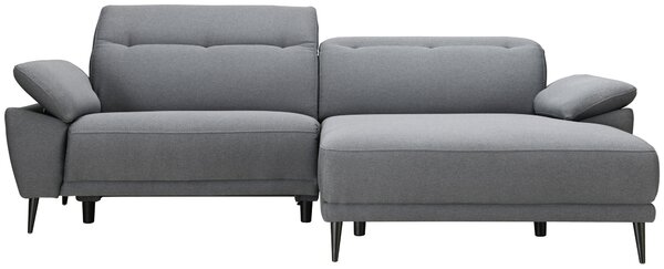 ROHOVÁ SEDAČKA, textil, světle šedá MID.YOU - Sedací soupravy, Online Only