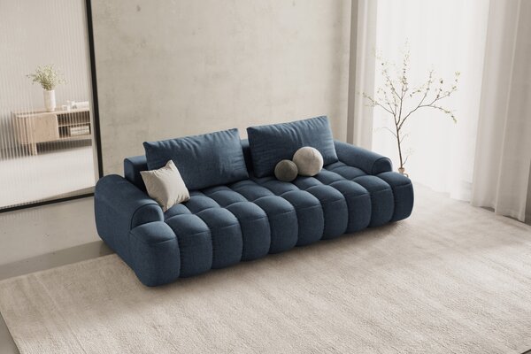 -25 % Dny MOMENTI– Cosmopolitan Design Tmavě modrá rozkládací pohovka Linz 250 cm