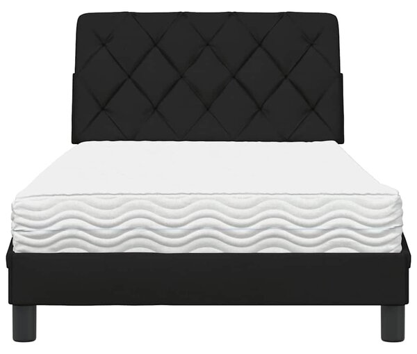 Postel s matrací černá 100 x 200 cm textil 3310722