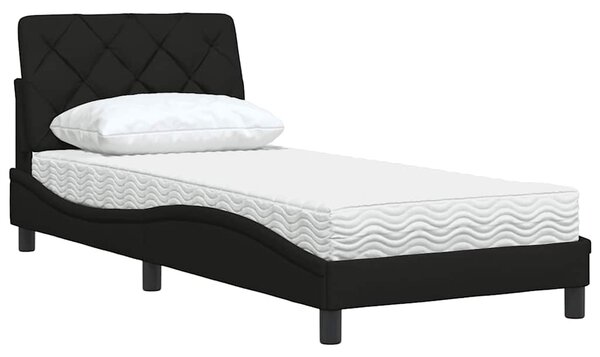 Postel s matrací černá 80 x 200 cm textil 3310701