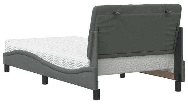 Postel s matrací tmavě šedá 100 x 200 cm textil 3310721