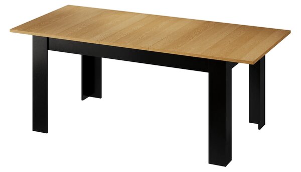 Szynaka Jídelní rozkládací stůl Verita 160/240 cm černý/dub přírodní