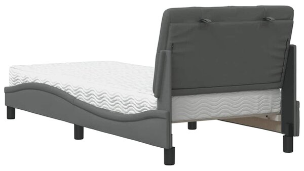 Postel s matrací tmavě šedá 80 x 200 cm textil 3310700