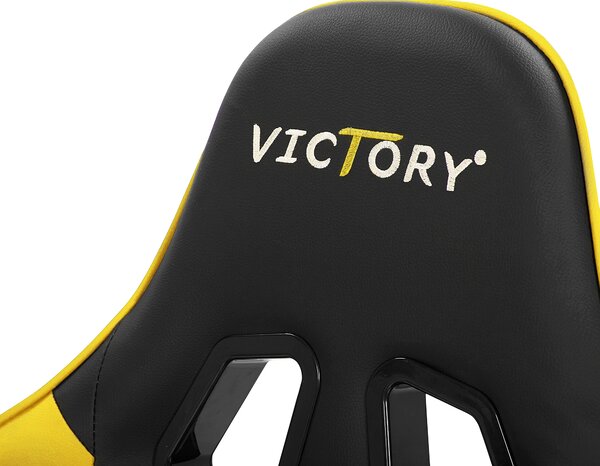 Herní křeslo VICTORY Umělá kůže Žlutá