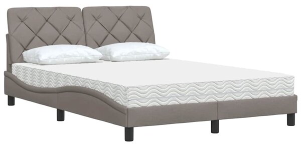 Postel s matrací taupe 120 x 200 cm textil 3310731