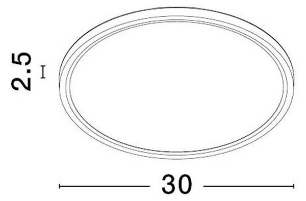 Nova Luce Dixie LED kruhové přisazené svítidlo CCT měnitelné ⌀300mm - 24WČerná