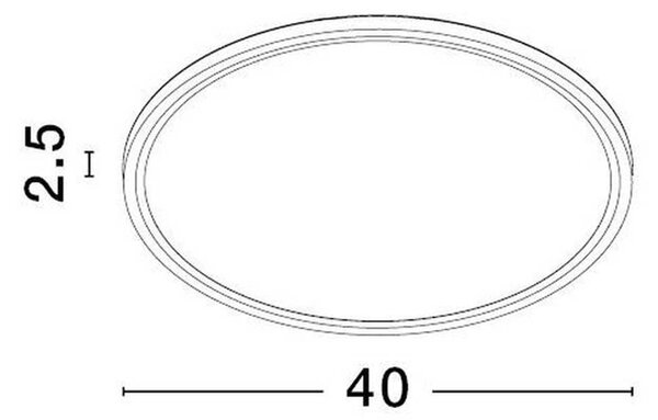 Nova Luce Dixie LED kruhové přisazené svítidlo CCT měnitelné ⌀300mm - 24WČerná