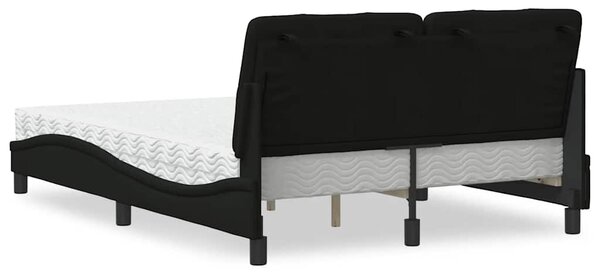 Postel s matrací černá 120 x 200 cm textil 3310729
