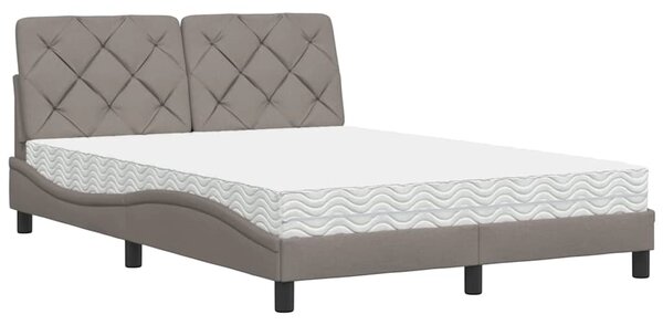 Postel s matrací taupe 120 x 200 cm textil 3310731