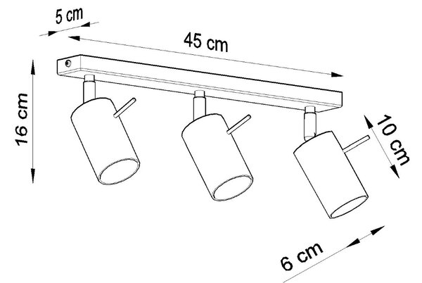 Sollux Lighting Stropní svítidlo RING 3 bílé