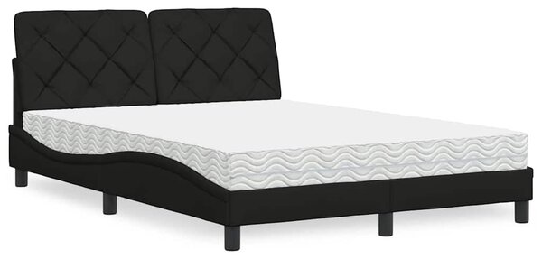 Postel s matrací černá 120 x 200 cm textil 3310729