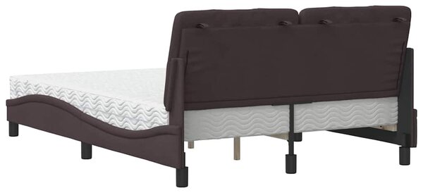 Postel s matrací tmavě hnědá 120 x 200 cm textil 3310730