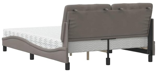 Postel s matrací taupe 120 x 200 cm textil 3310731