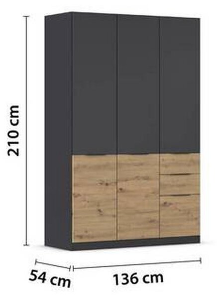 Šatní skříň MAX-EXTRA,3-dveřová