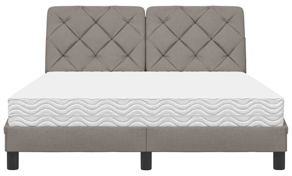 Postel s matrací taupe 120 x 200 cm textil 3310731