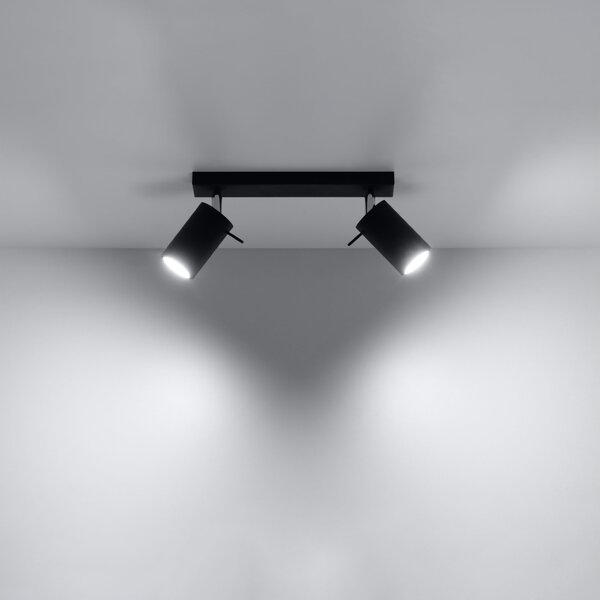 Sollux Lighting Stropní svítidlo RING 2 černé