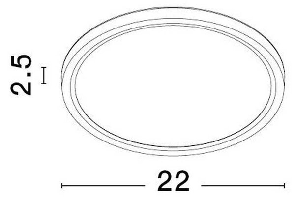 Nova Luce Dixie LED kruhové přisazené svítidlo CCT měnitelné ⌀300mm - 24WČerná