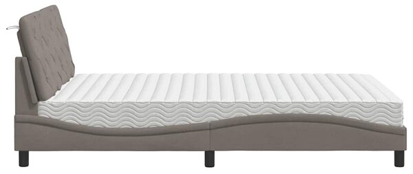 Postel s matrací taupe 120 x 200 cm textil 3310731