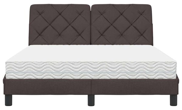 Postel s matrací tmavě hnědá 120 x 200 cm textil 3310730