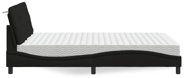 Postel s matrací černá 120 x 200 cm textil 3310729