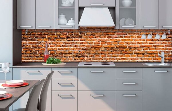 Samolepící tapety za kuchyňskou linku, rozměr 260 cm x 60 cm, staré cihly, DIMEX KI-260-087