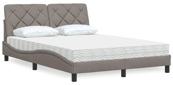 Postel s matrací taupe 120 x 200 cm textil 3310731