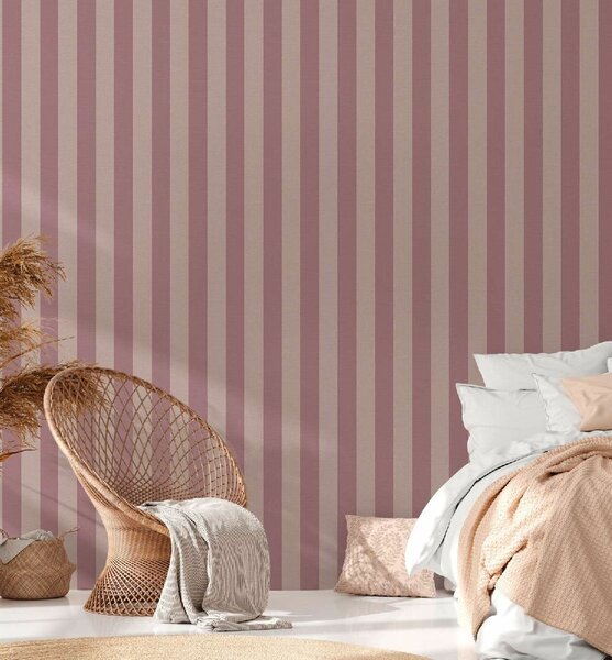 A.S. Création | Vliesová tapeta na zeď Natural Living 38665-4 | 0,53 x 10,05 m | fialová, béžová, růžová, vínová