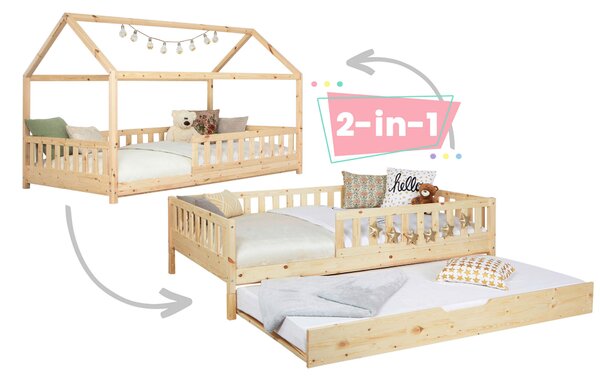 VÝSUVNÁ POSTEL, 90/200 cm, přírodní barvy MID.YOU - Online Only dětské postele, Online Only
