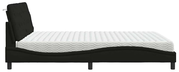Postel s matrací černá 180 x 200 cm textil 3310757