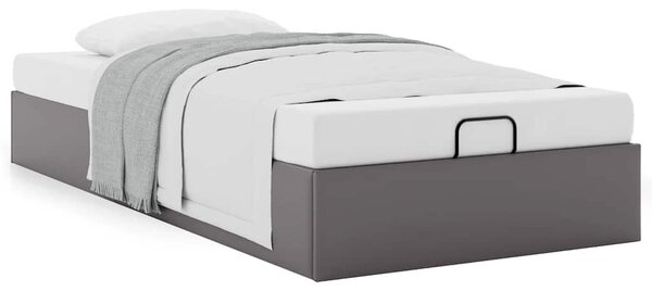 Osmanský rám postele bez matrace šedá 90x200 cm umělá kůže 3310782