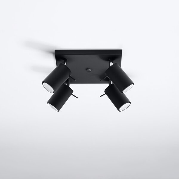 Sollux Lighting Stropní svítidlo RING 4 černé