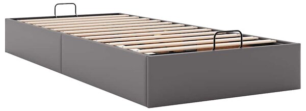 Osmanský rám postele bez matrace šedá 90x200 cm umělá kůže 3310782