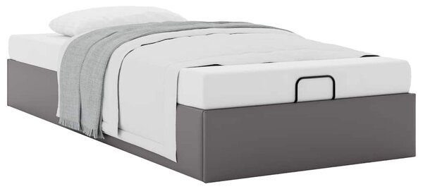 Osmanský rám postele bez matrace šedá 90x200 cm umělá kůže 3310782
