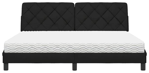 Postel s matrací černá 180 x 200 cm textil 3310757