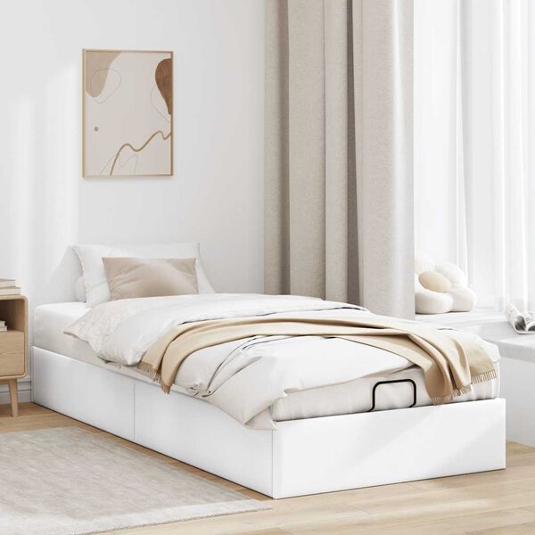 Osmanský rám postele bez matrace bílý 80x200 cm umělá kůže 3310770