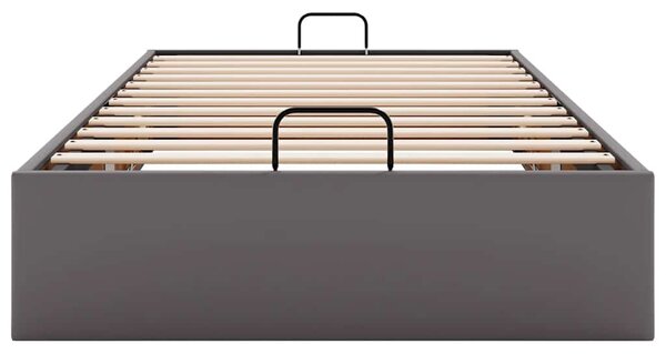 Osmanský rám postele bez matrace šedá 90x200 cm umělá kůže 3310782