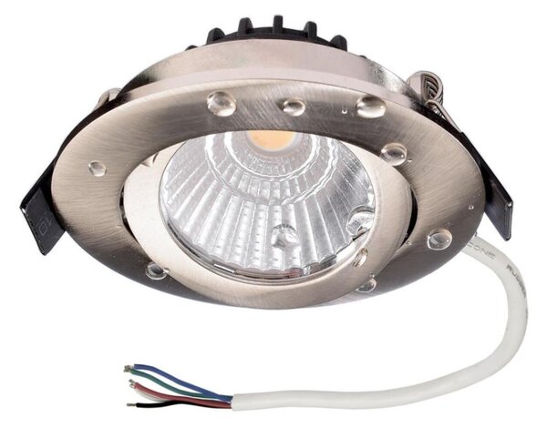 Deko-Light vestavné bodové svítidlo Dione IP44, 7W, RGB+3000 K, nikl 565454